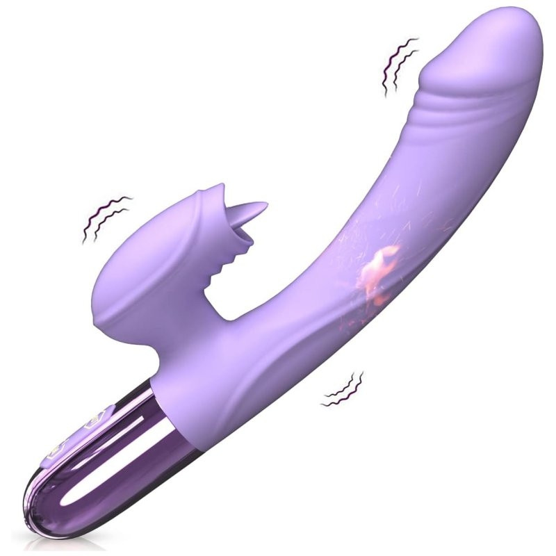 MyPlayToys Vibro Rabbit Hot Tongue 13 x 3.5cm Violet